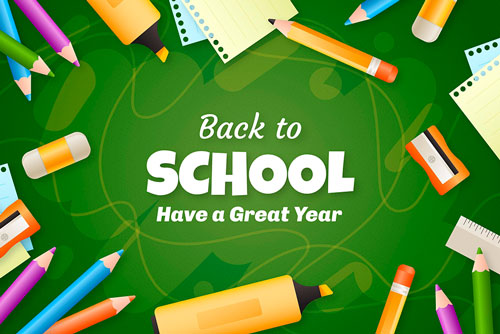 وکتور مدرسه لایه باز کد 03 به همراه مارکر و مداد و تراش